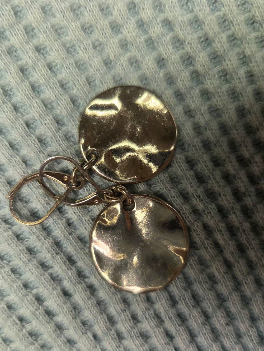 Silver Disc Drop Earrings - Women Accessories